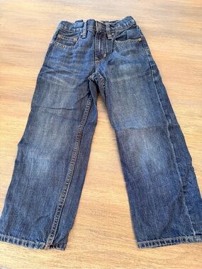Gap Kids Boys Size 5 Loose Fit Dark Wash Jeans Adjustable Waist